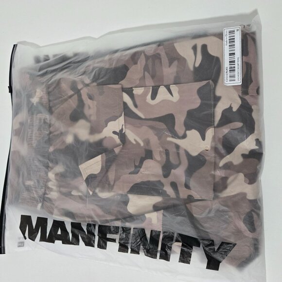 Shein Manfinity LEGND Men's Casual Front Tie-Up Pocket Camouflage Pants - Size M - Picture 2 of 7